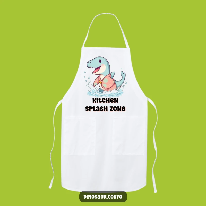 Funny Ichthyosaurus Kimono Apron: Splash-Proof Fun in the Kitchen