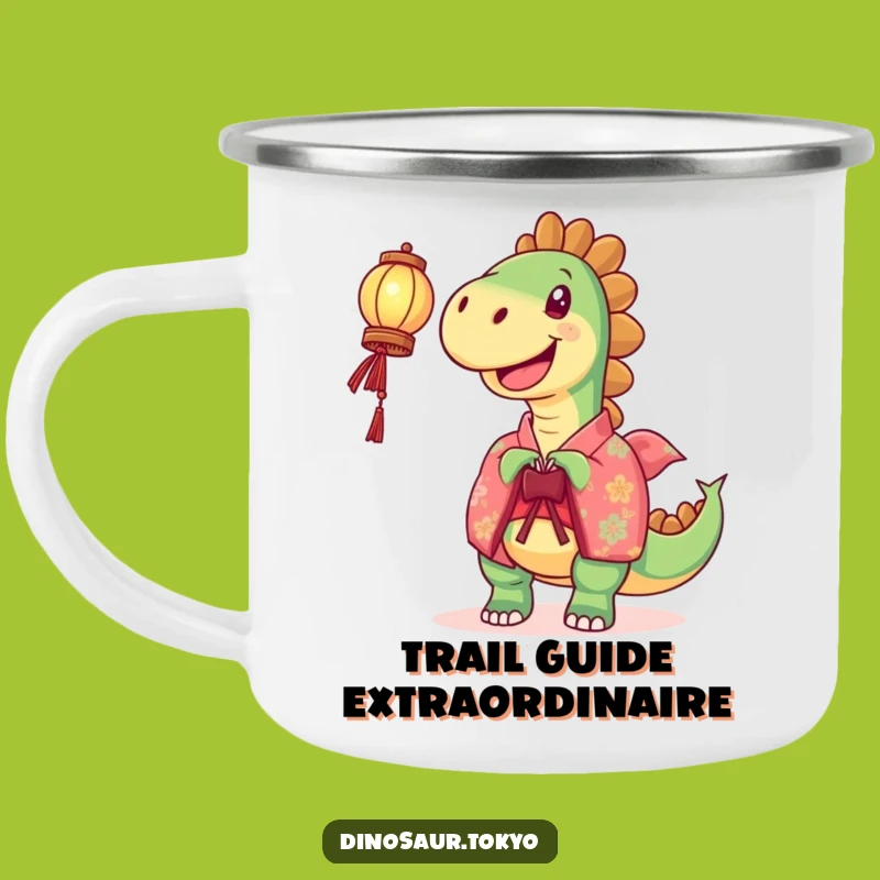 Funny Joyful Dinosaur Lantern Camping Mug: Illuminate Your Adventures