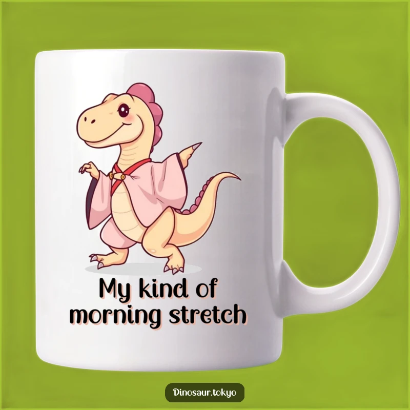Funny Dancing Dinosaur Kimono Mug: A Hilarious Gift for Dance Lovers and Dino Fans