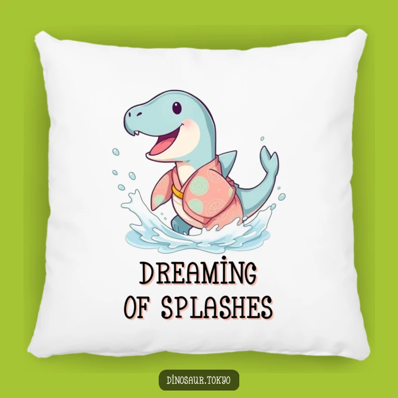 Funny Ichthyosaurus Kimono Pillow: Cozy Comfort with Splashy Vibes