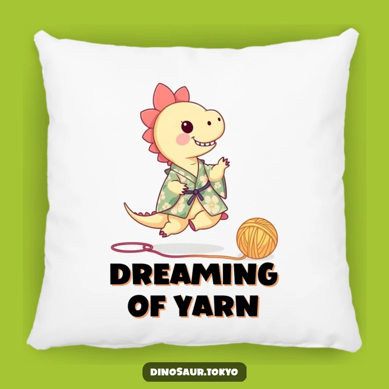 Funny Dinosaur Kimono Pillow: Playful Yarn Kicking Comfort & Cute Decor