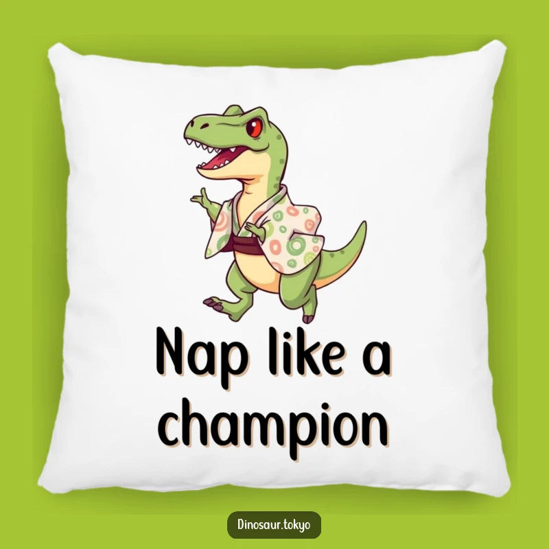 Funny Velociraptor Kimono Pillow - Cozy Dino Decor with a Leap of Joy