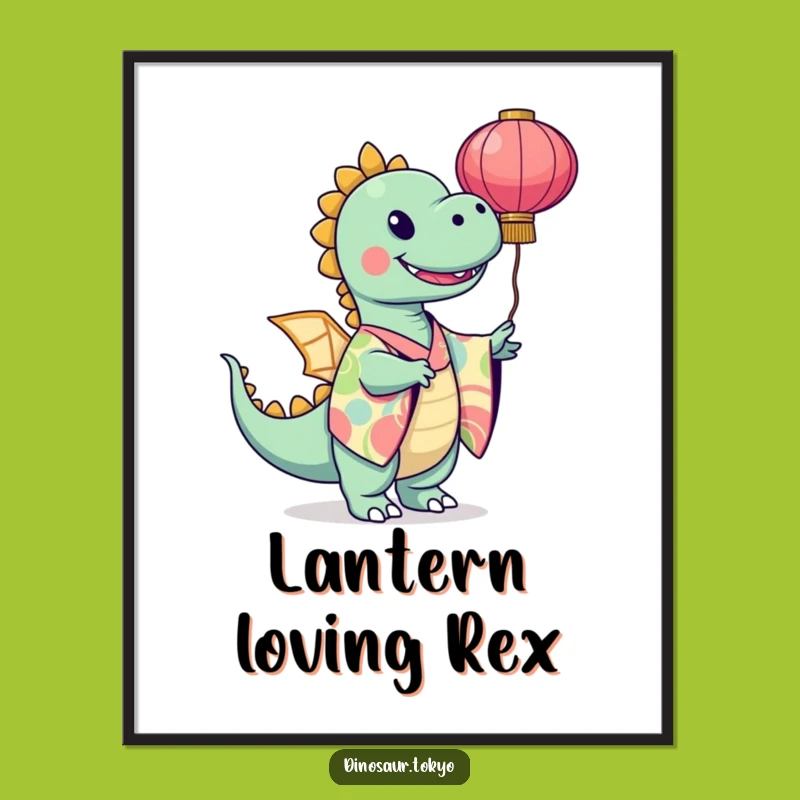 Funny Dinosaur Kimono Digital Art - Vibrant Wall Art Gift