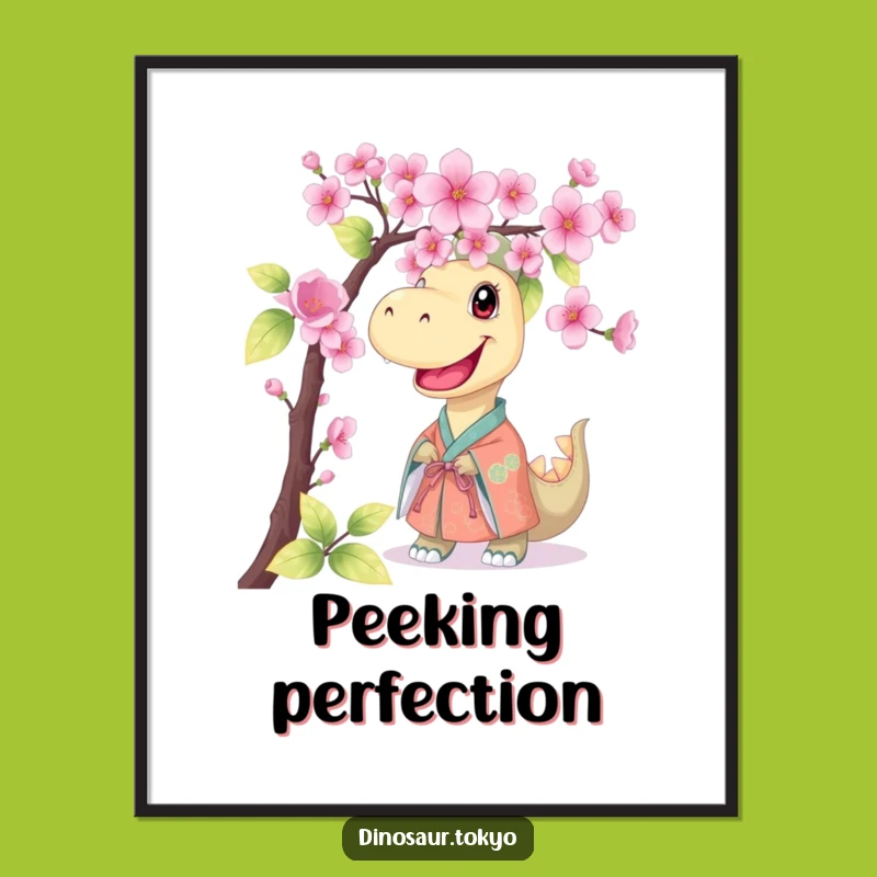 Funny Dino Kimono Digital Print: Playful Art - Instant Funny Gift Download