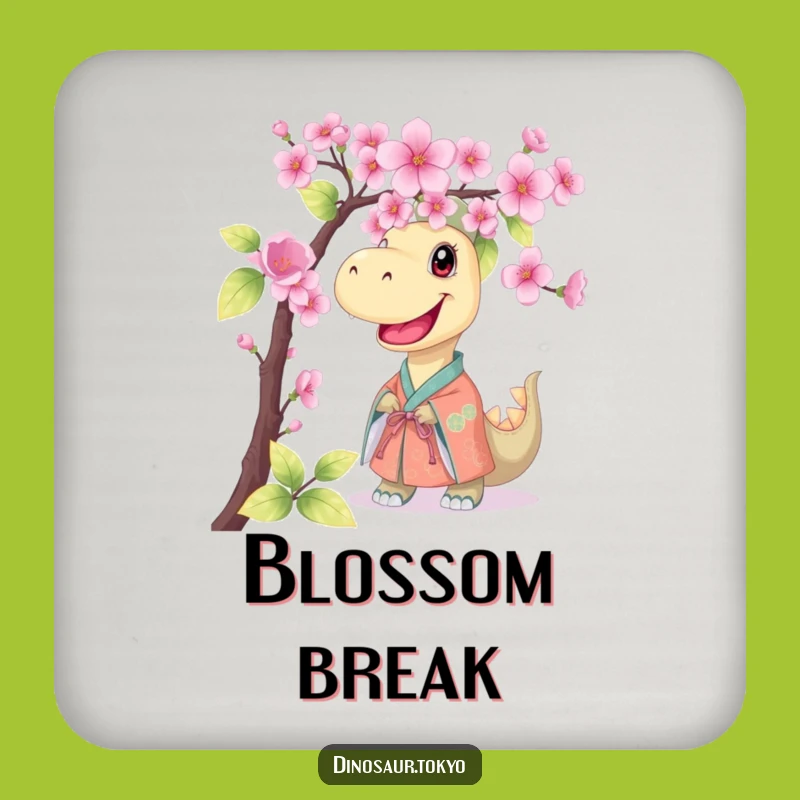Funny Dino Kimono Coaster Set: Protect Surfaces with Humor - Cool Funny Gift