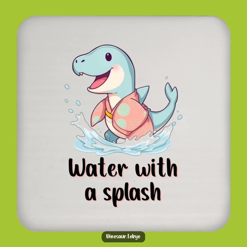 Funny Ichthyosaurus Kimono Coaster: Protect Surfaces with Sea Charm