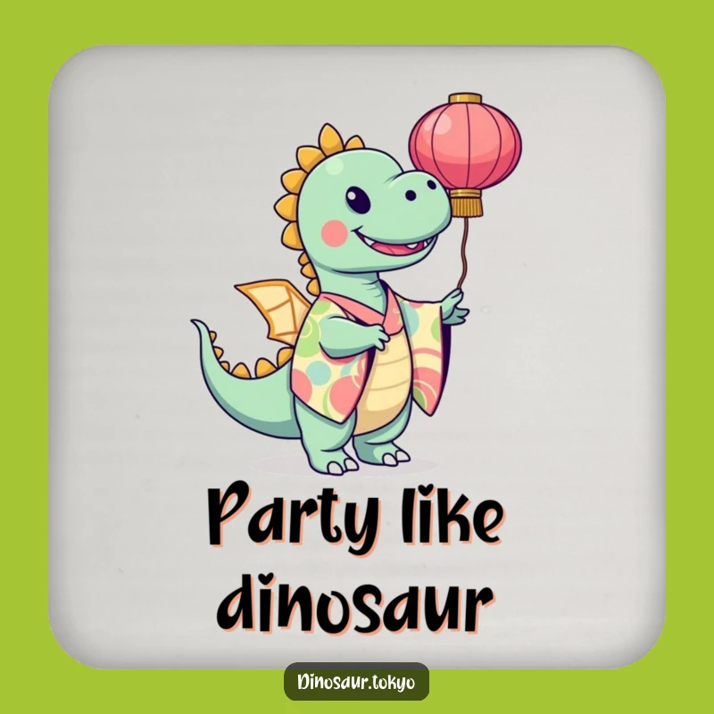 Funny Dinosaur Kimono Coasters - Vibrant Art Drink Gifts for Tables