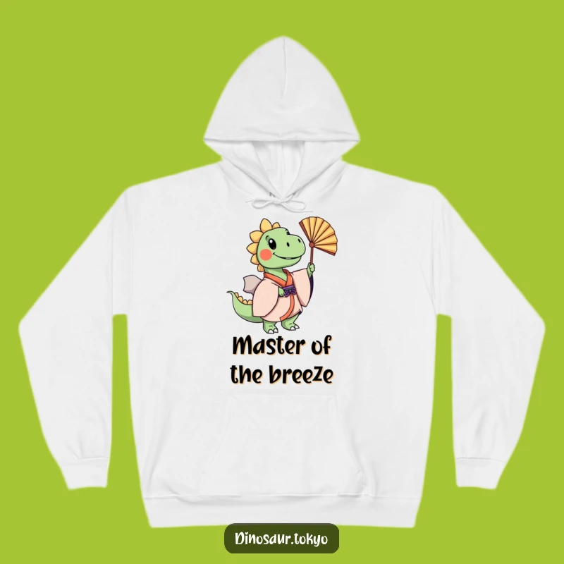 Cozy Funny Dino Kimono Hoodie: Cheerful Fan Dance Comfort & Style