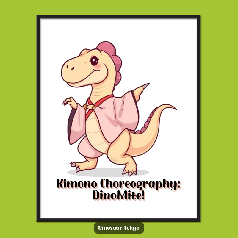 Free Printable Wall Art: Elegant Dino Dancer for a Humorous Home Decor Upgrade