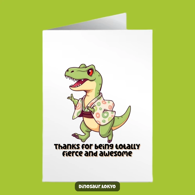 Free Printable Thank You Card: Raptor Power Pose, AI Download!