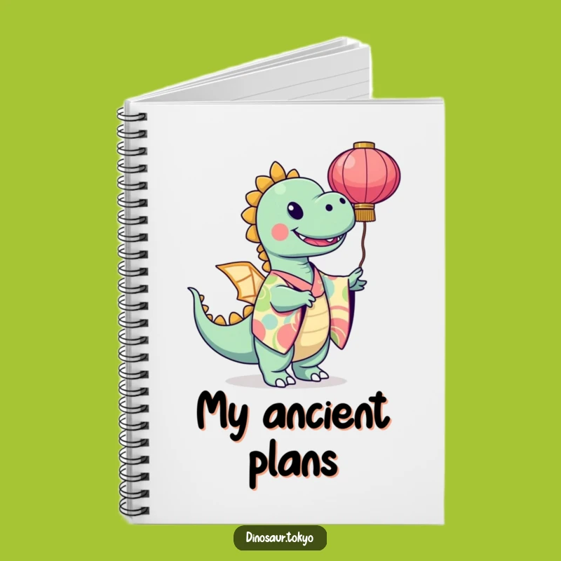 Funny Dinosaur Kimono Notebook - Vibrant Art Journal Gift for Ideas