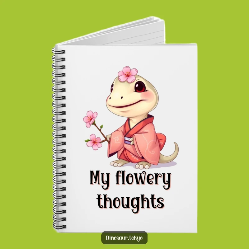 Funny Compsognathus Kimono Notebook: Jot Notes with Tiny Dino Grace