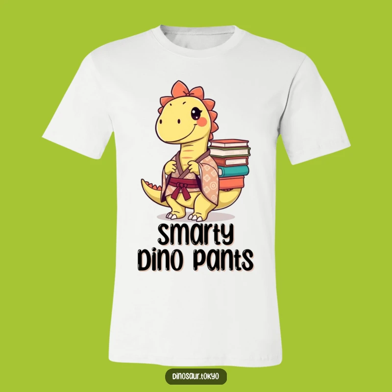 Funny Mischievous Dino Kimono T-Shirt: Smart and Hilarious Book Lover Tee