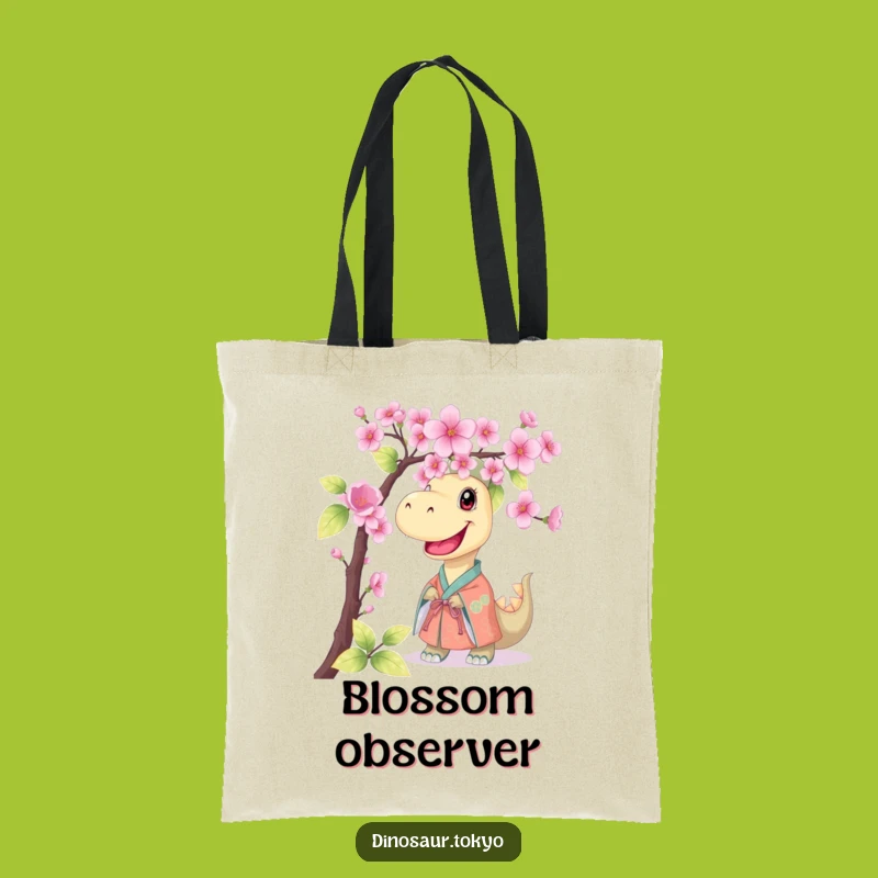 Funny Dino Kimono Tote Bag: Playful Peeking Design - Your Funny Gift Carryall