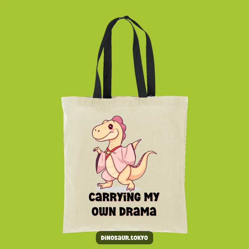 Funny Kimono Dinosaur Tote Bag: Carry Your Essentials with Prehistoric Elegance